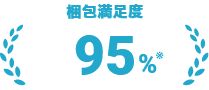 梱包満足度95%